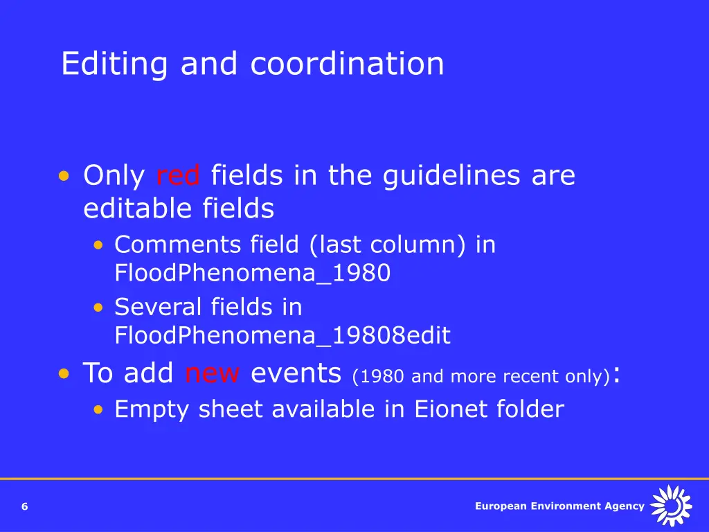 editing and coordination