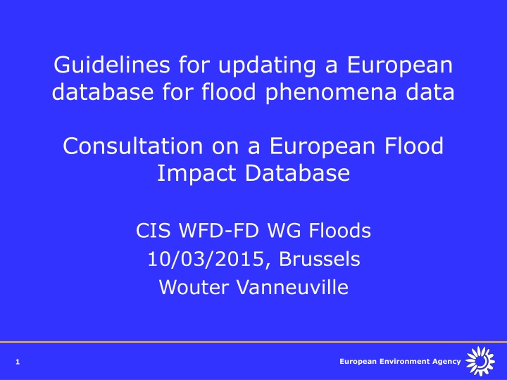 guidelines for updating a european database