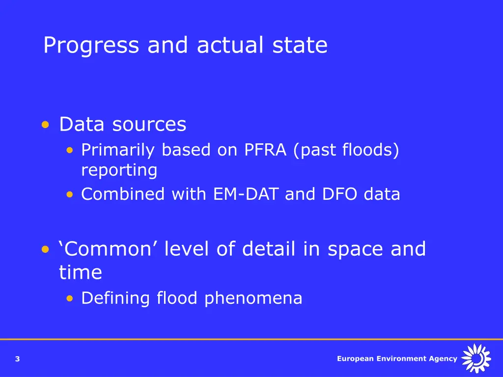 progress and actual state