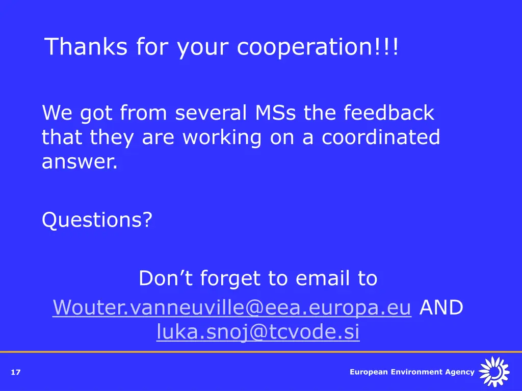 thanks for your cooperation