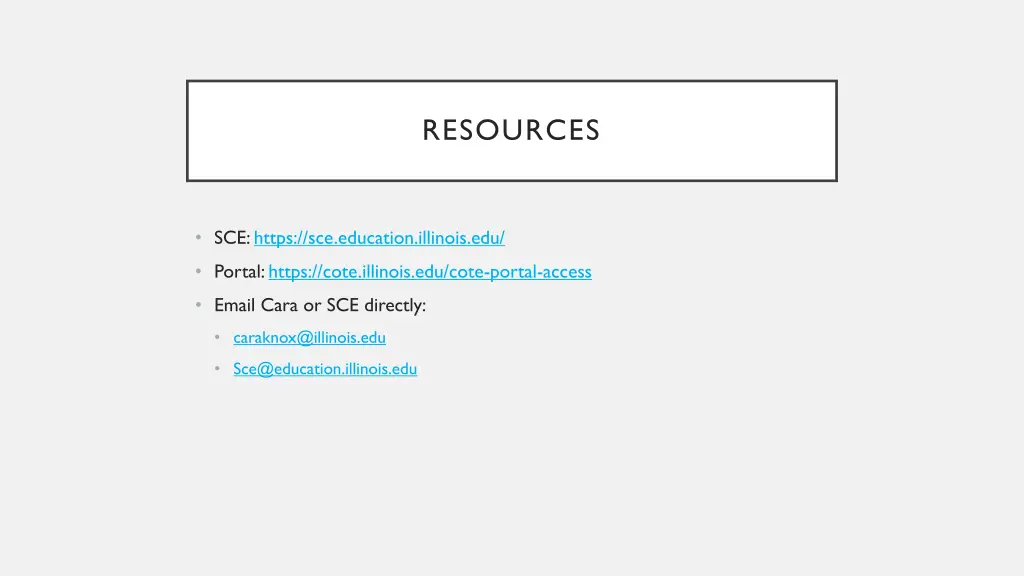 resources