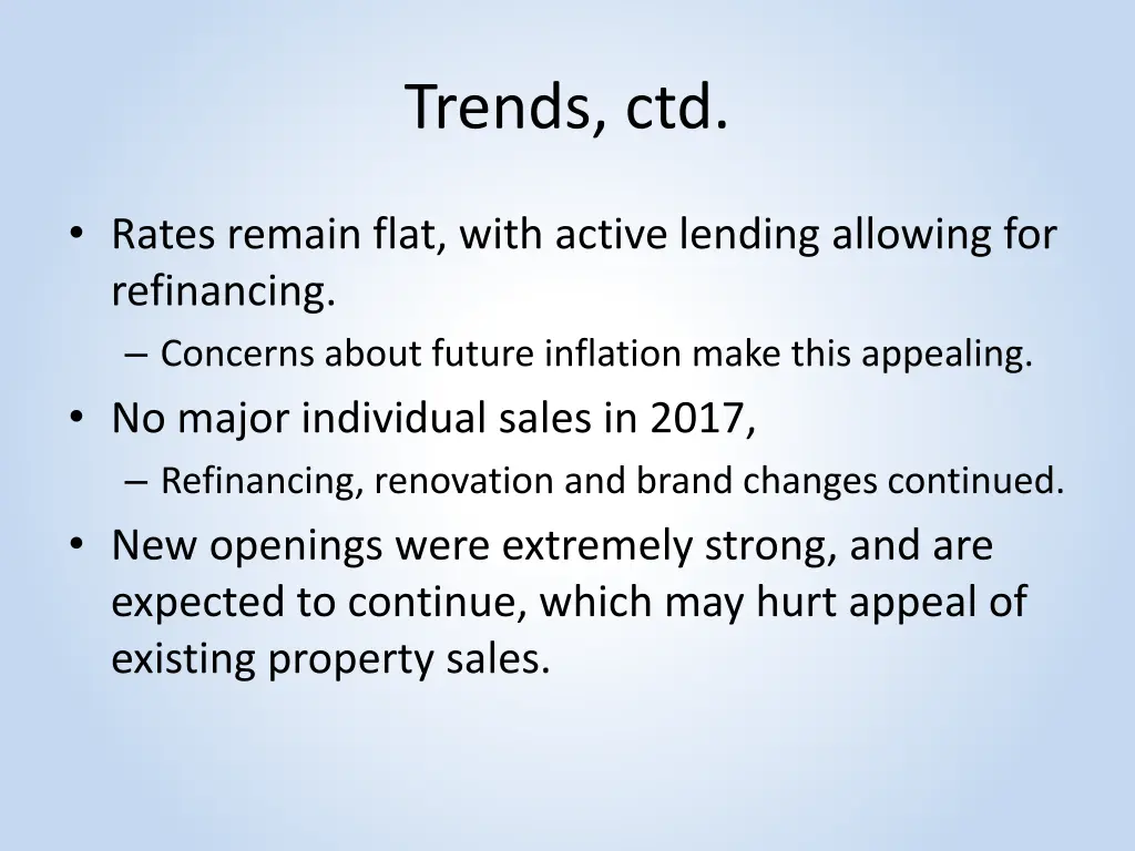 trends ctd
