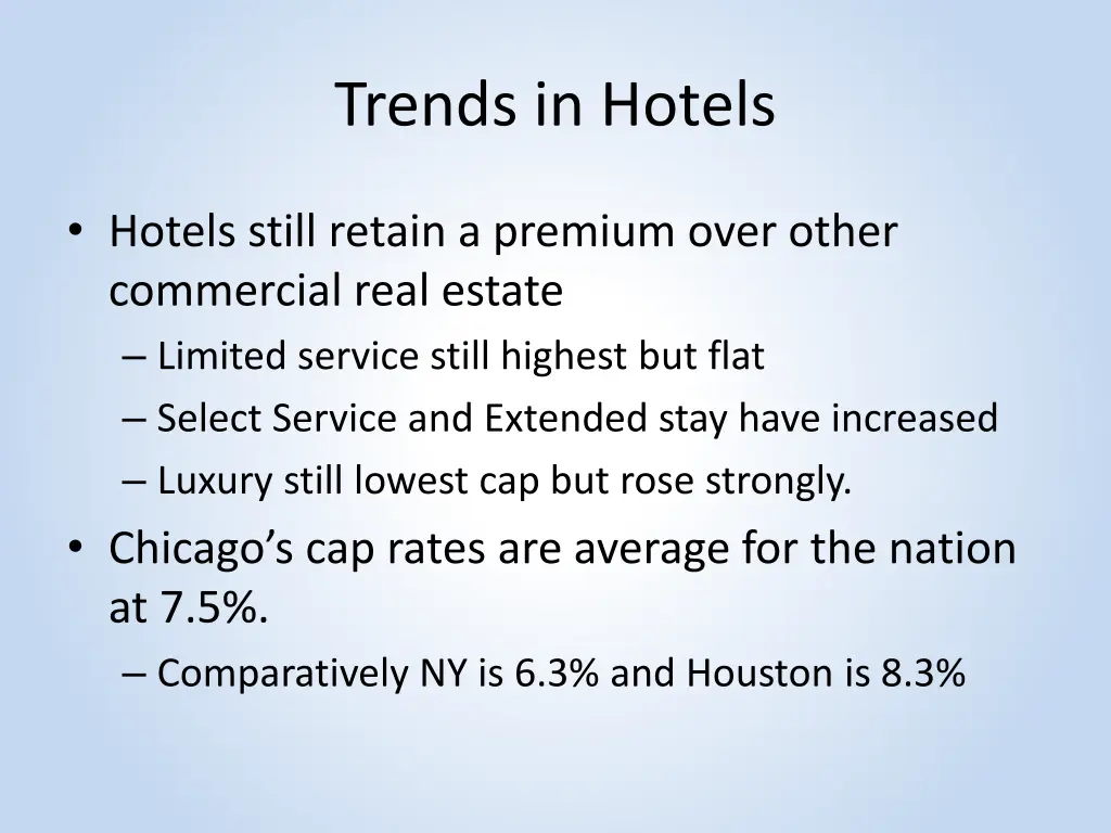 trends in hotels