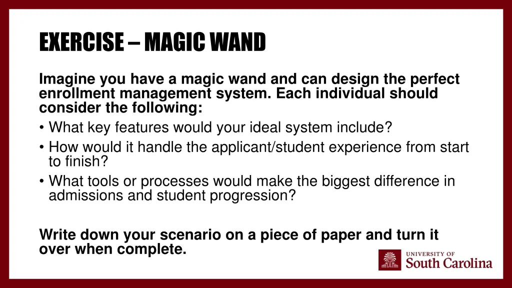 exercise magic wand