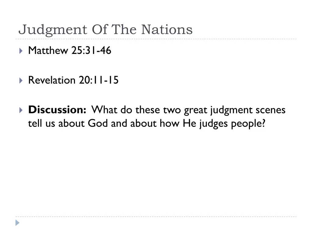judgment of the nations