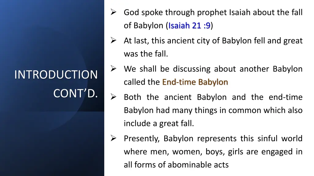 god spoke through prophet isaiah about the fall