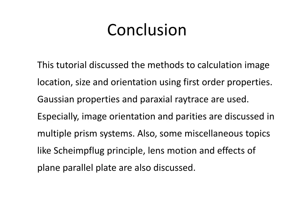 conclusion
