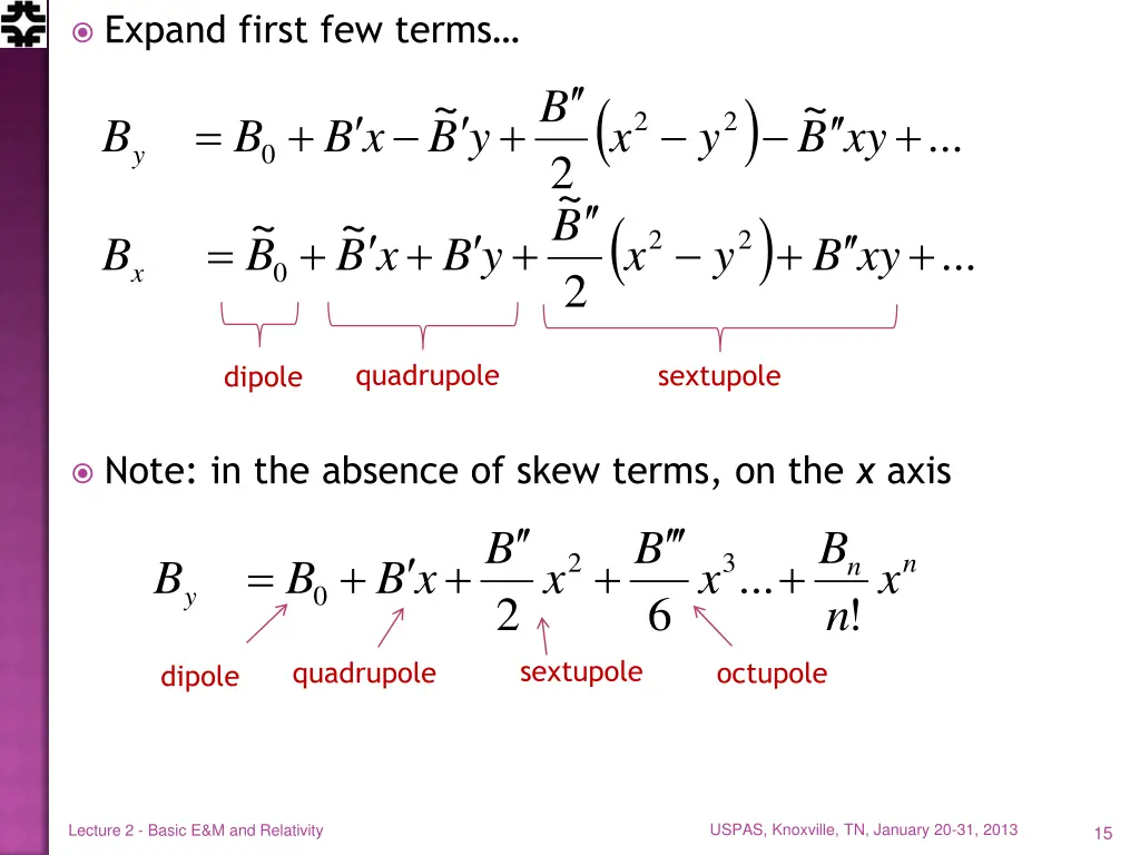 expand first few terms