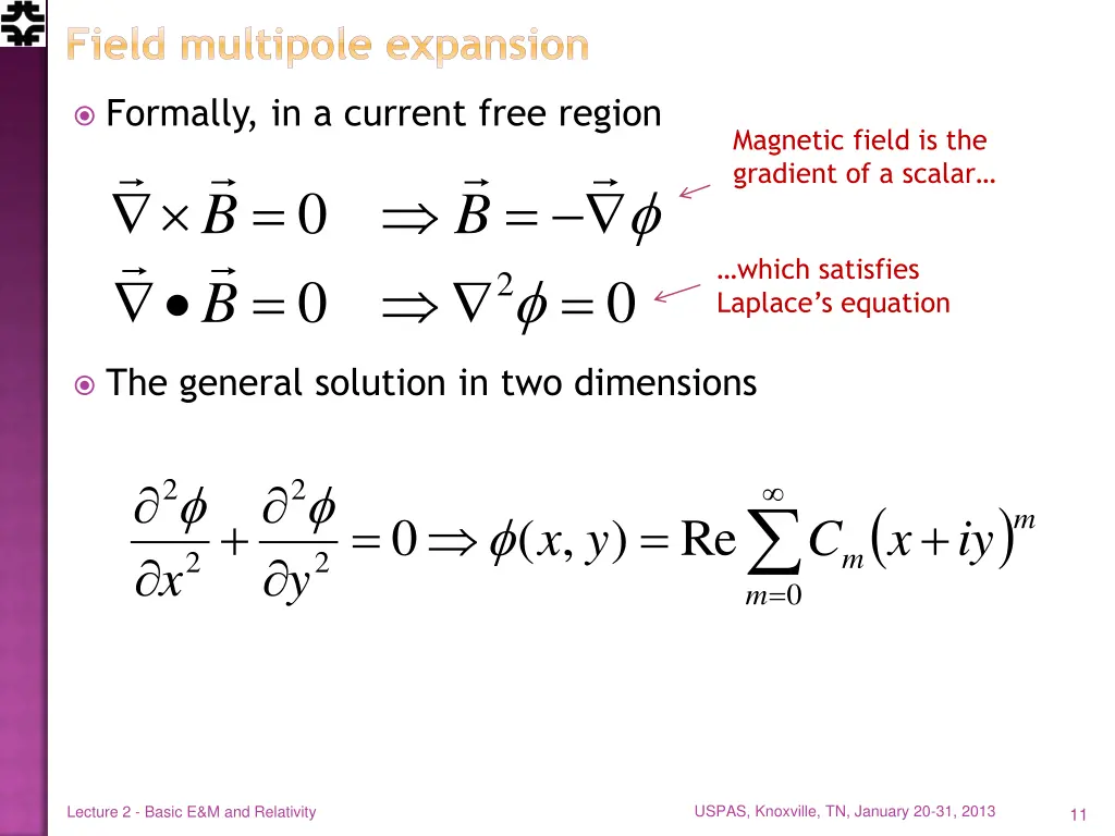 field multipole expansion