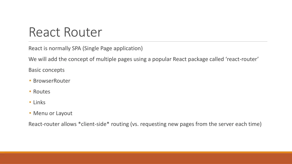 react router