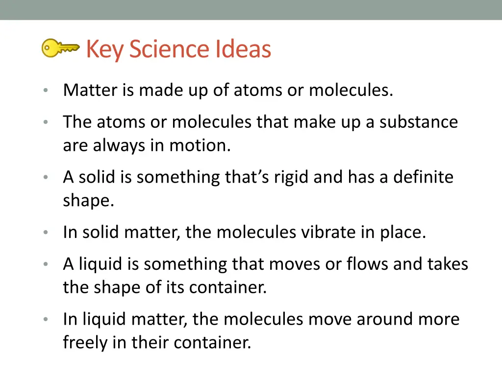 key science ideas