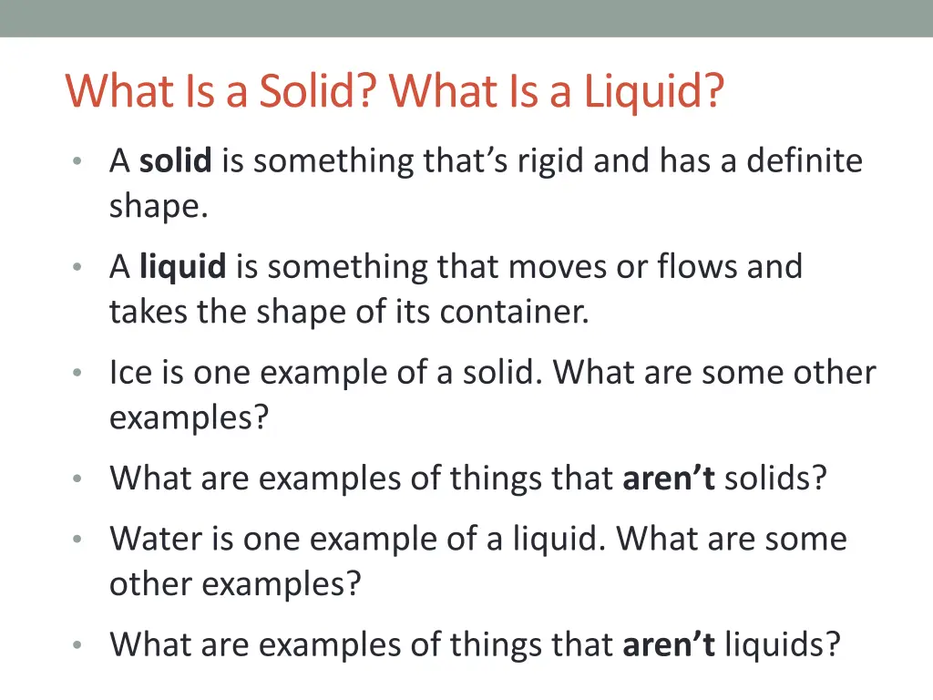 what is a solid what is a liquid
