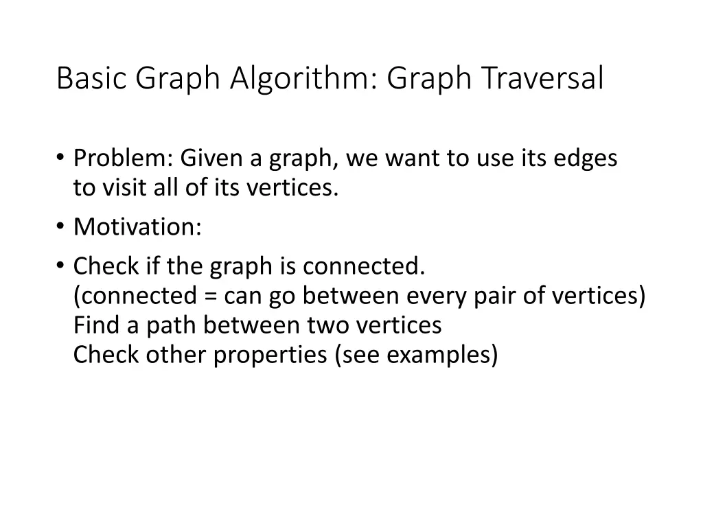 basic graph algorithm graph traversal
