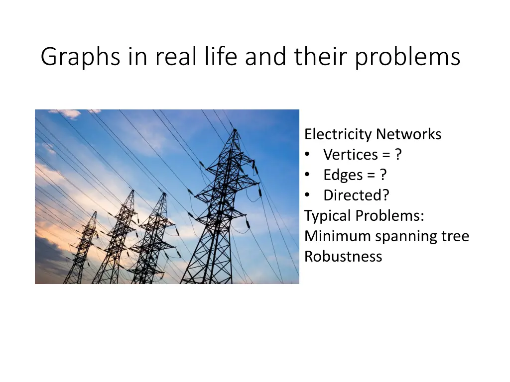 graphs in real life and their problems 1