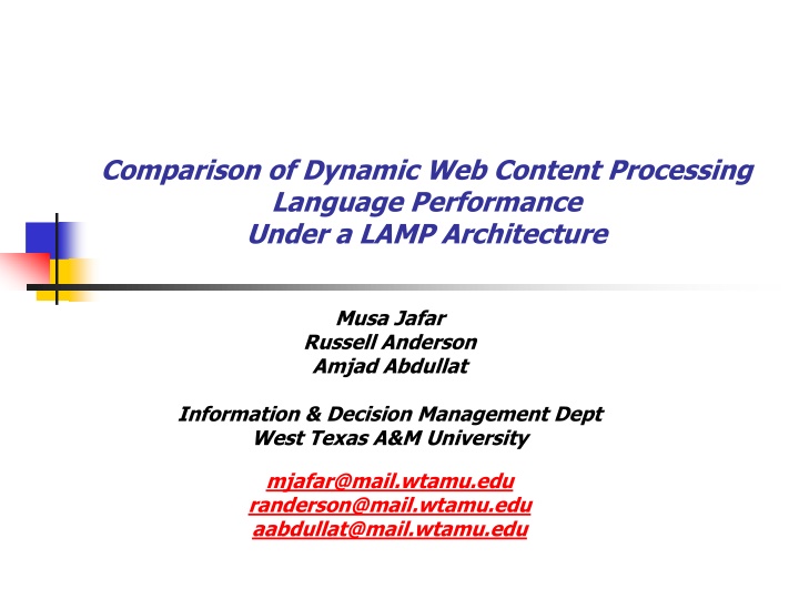 comparison of dynamic web content processing