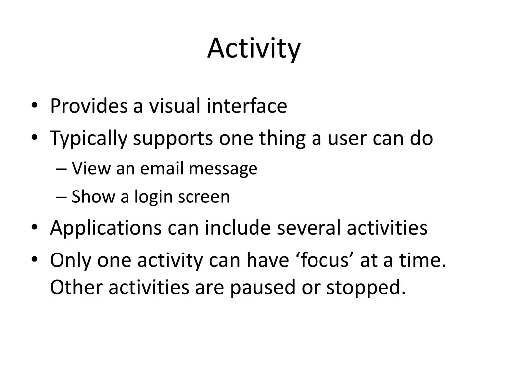 activity