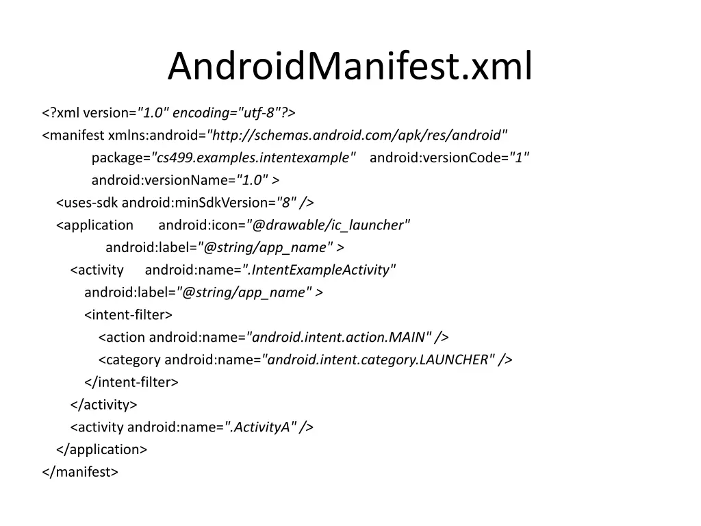 androidmanifest xml