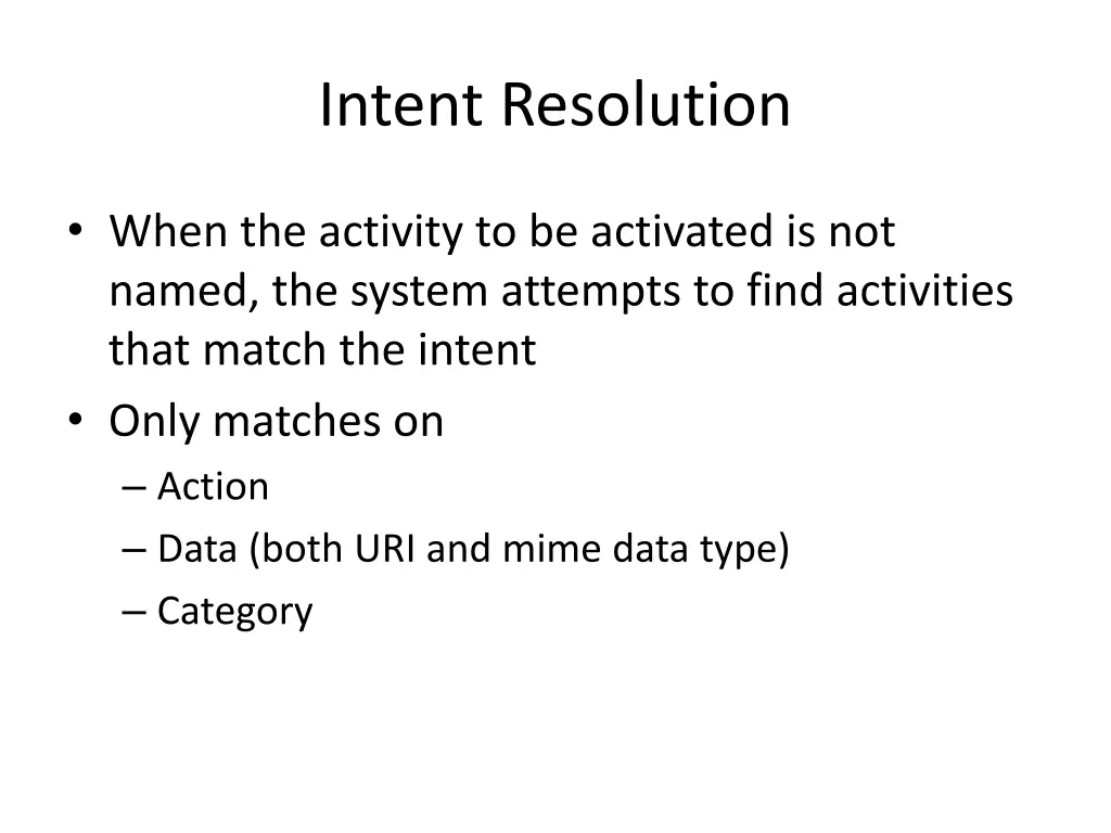 intent resolution