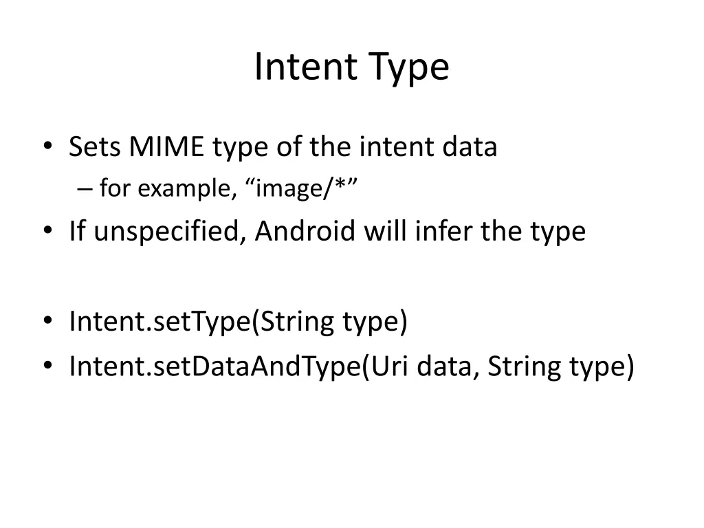 intent type