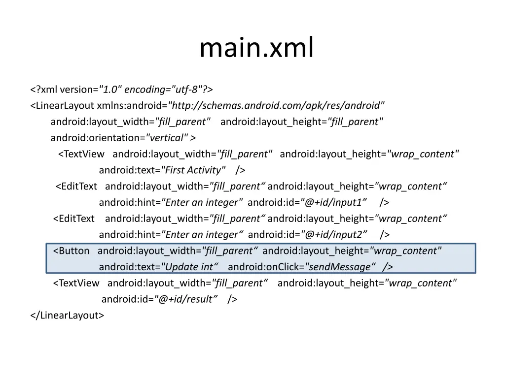 main xml