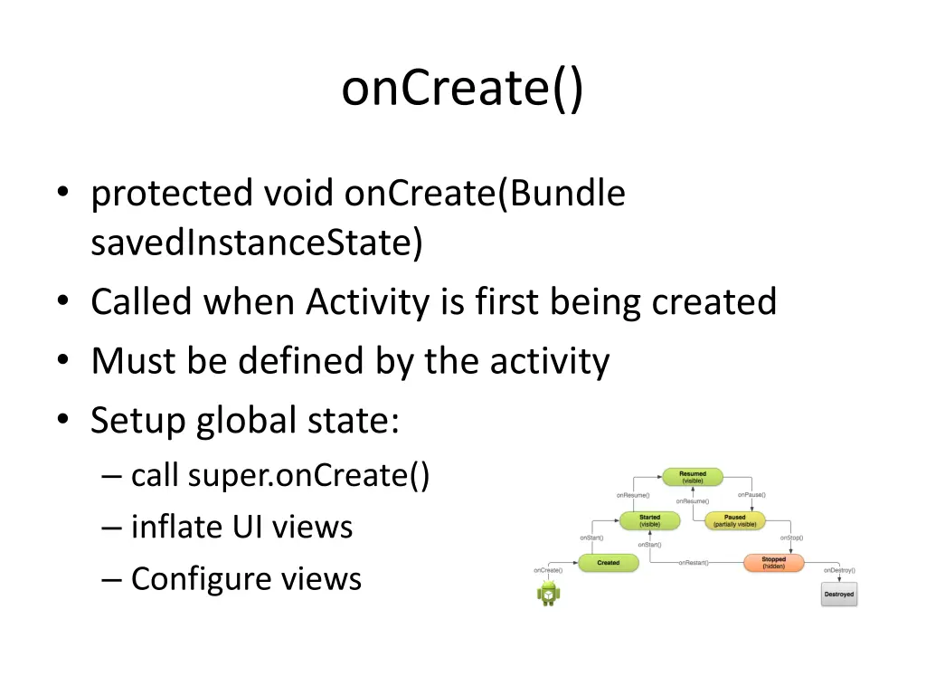 oncreate