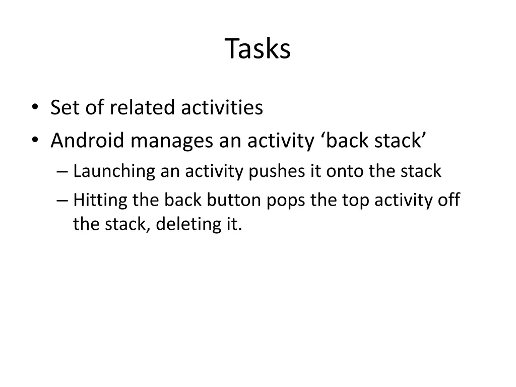 tasks