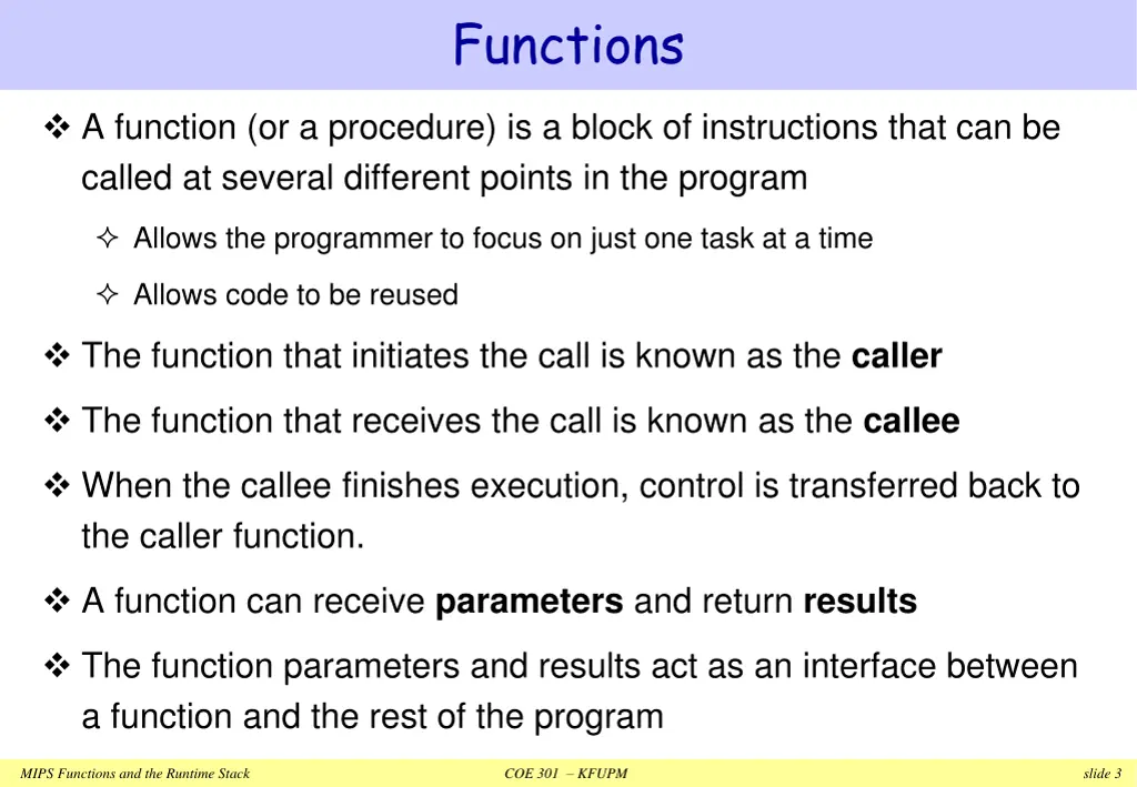 functions