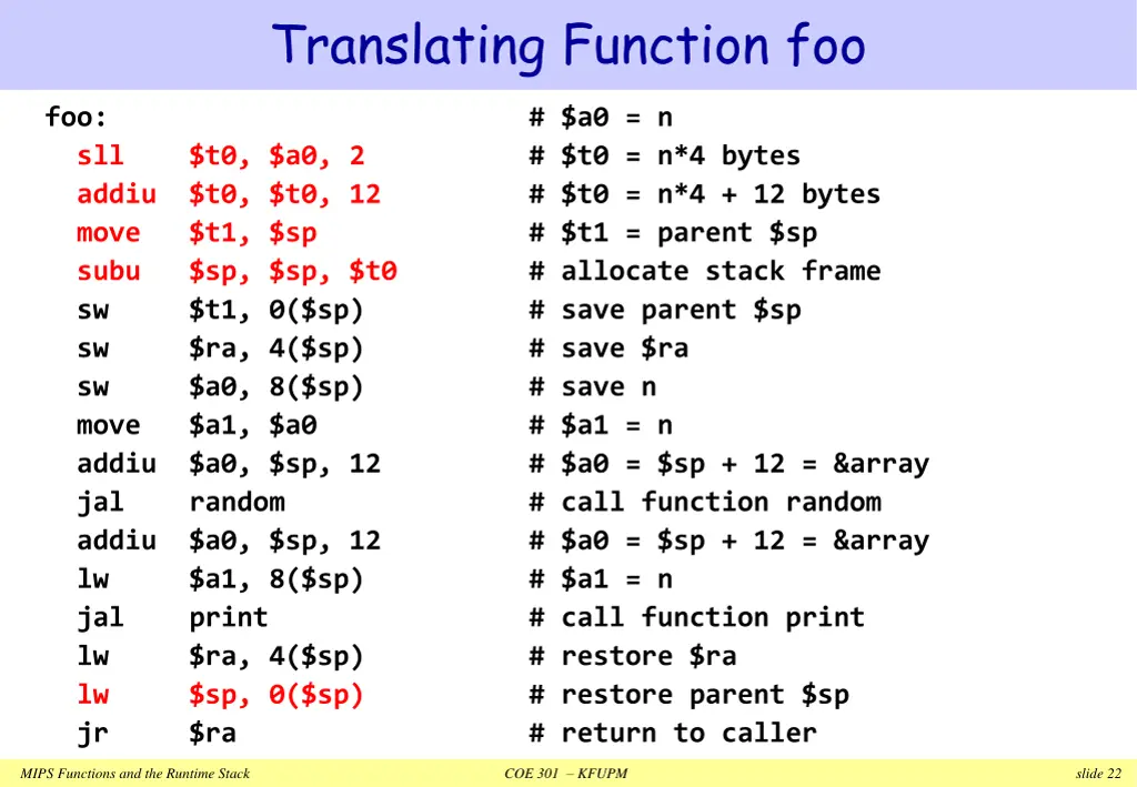 translating function foo