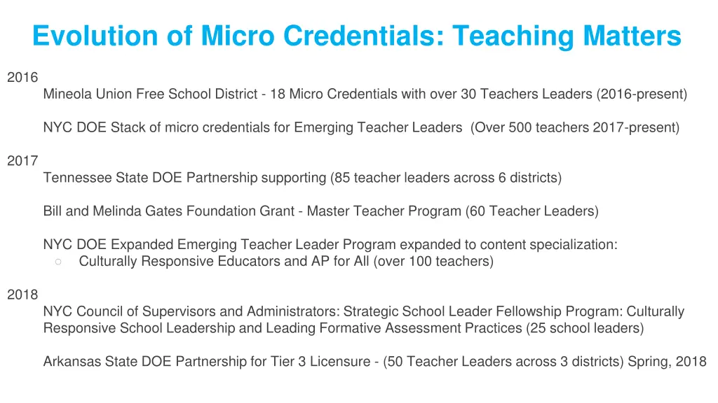 evolution of micro credentials teaching matters