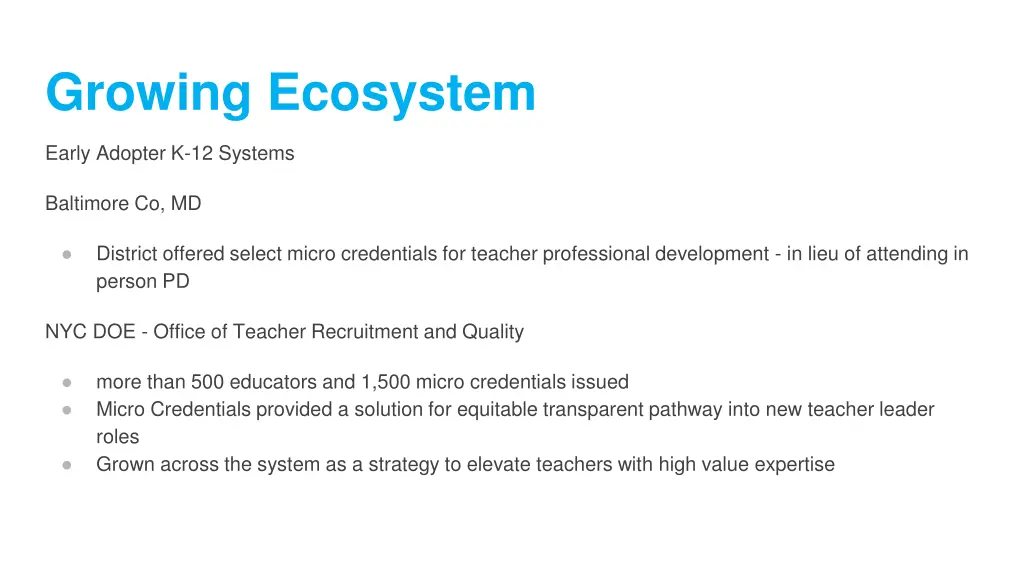 growing ecosystem 1