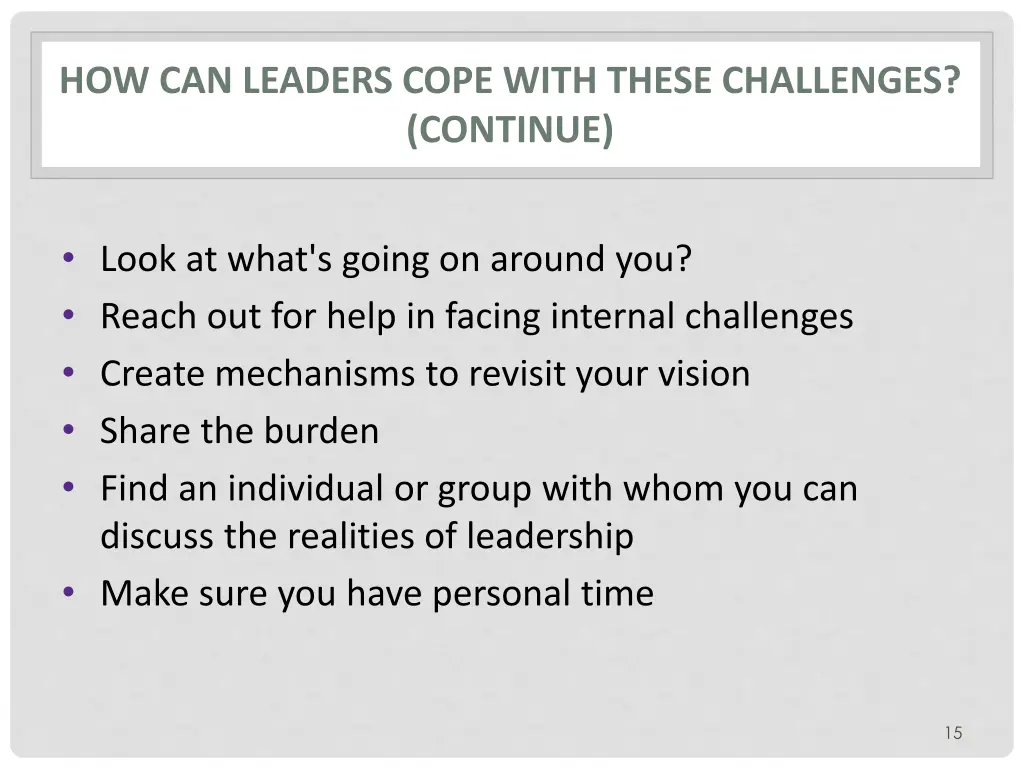 how can leaders cope with these challenges 1