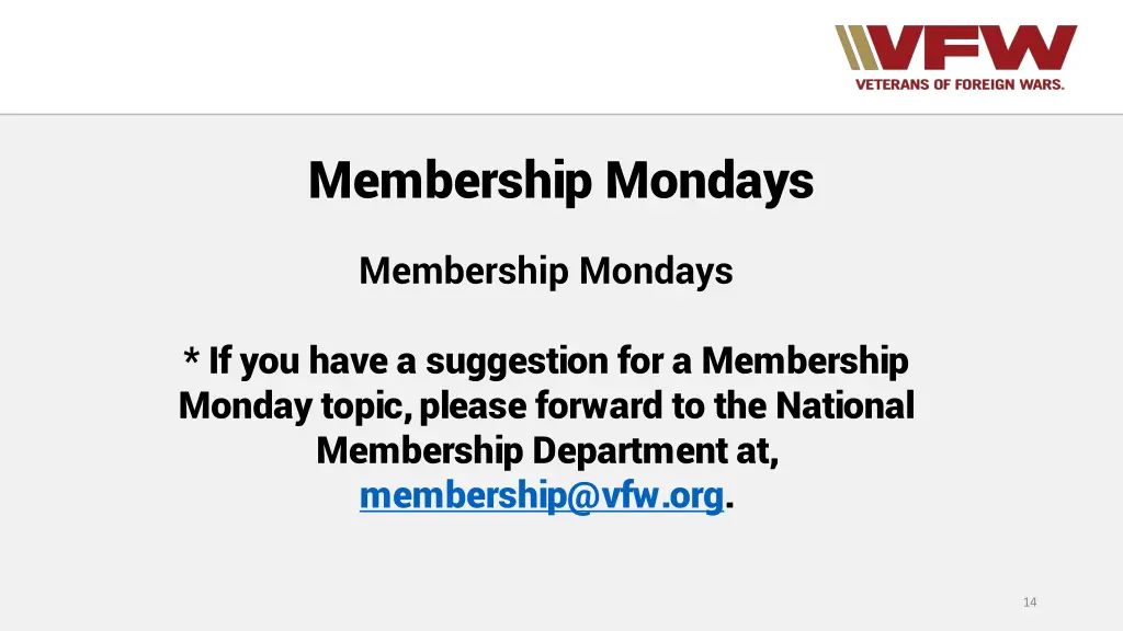 membership mondays