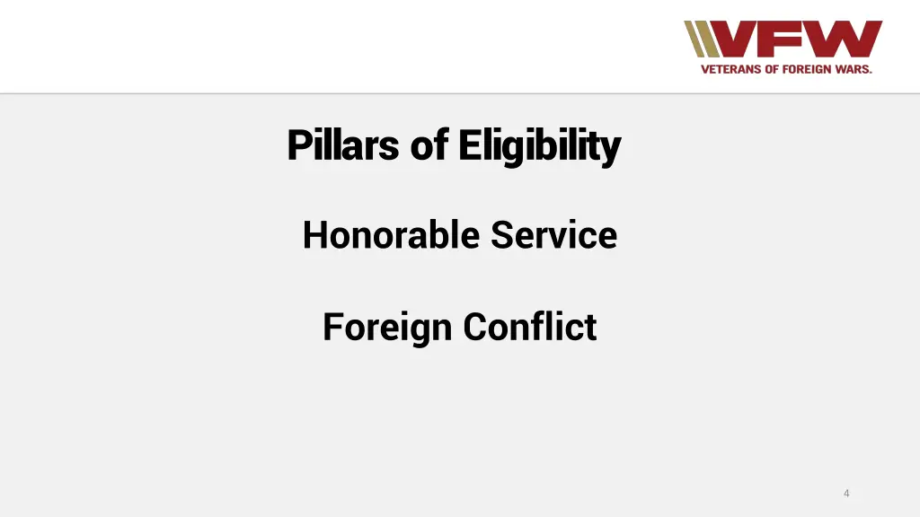 pillars of eligibility