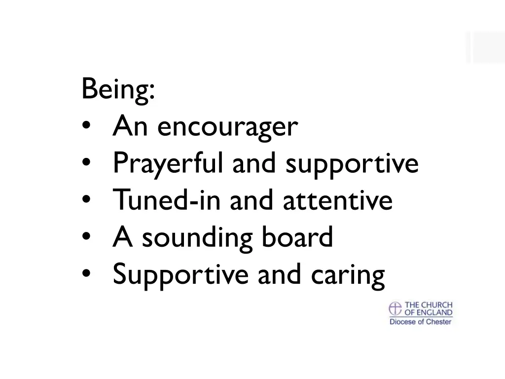 being an encourager prayerful and supportive