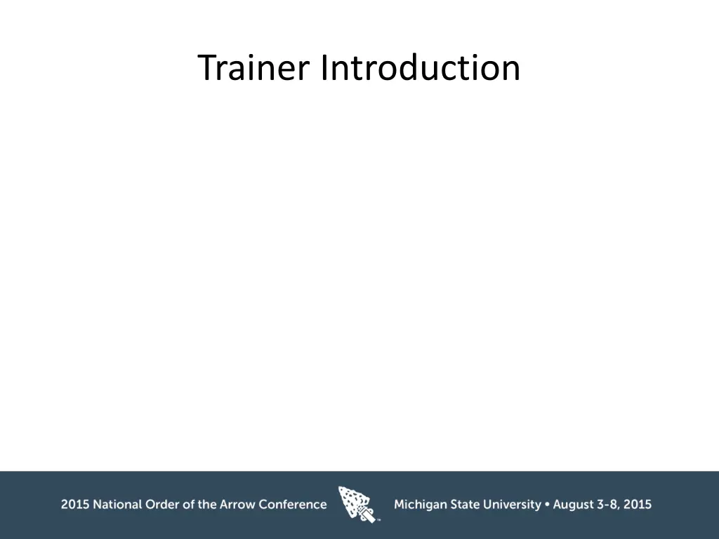 trainer introduction