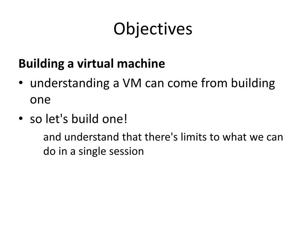 objectives