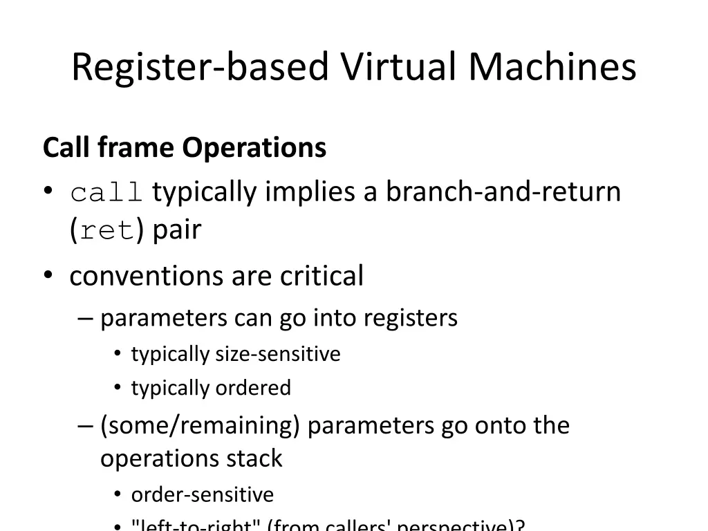 register based virtual machines 9
