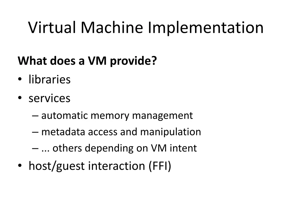 virtual machine implementation 2