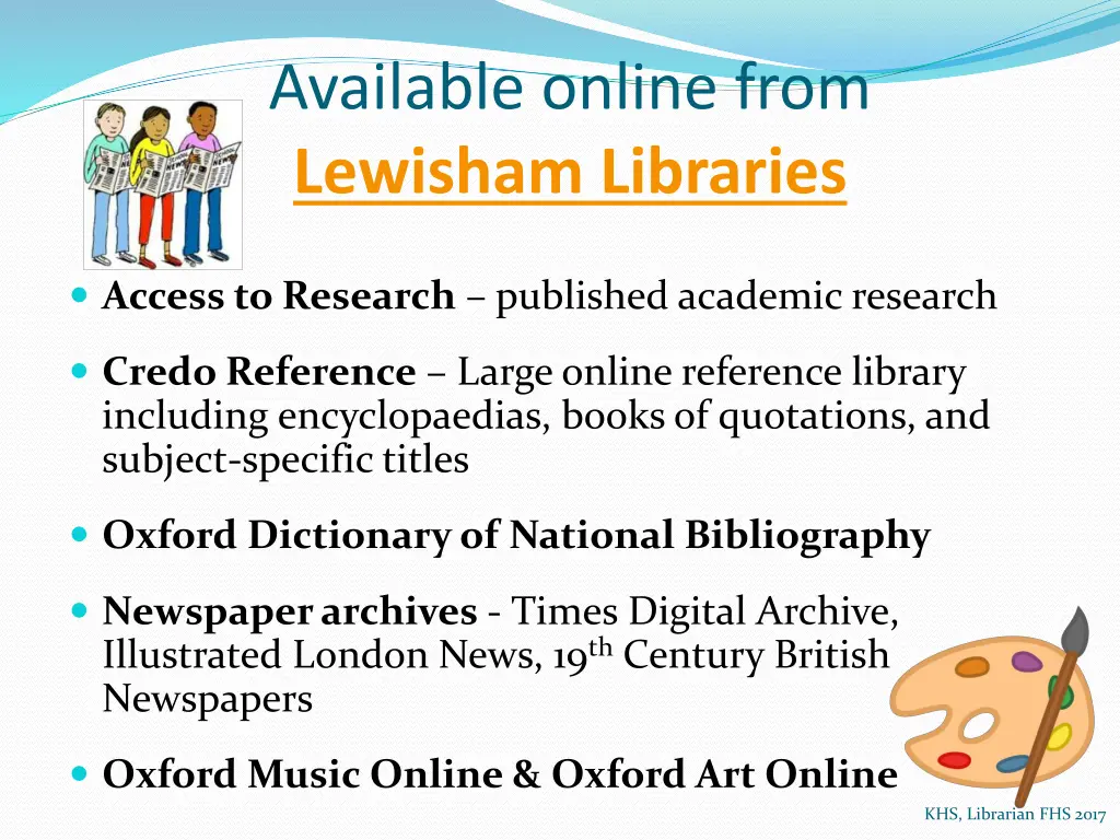 available online from lewisham libraries