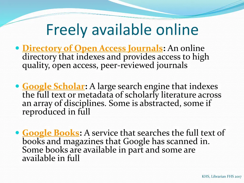 freely available online