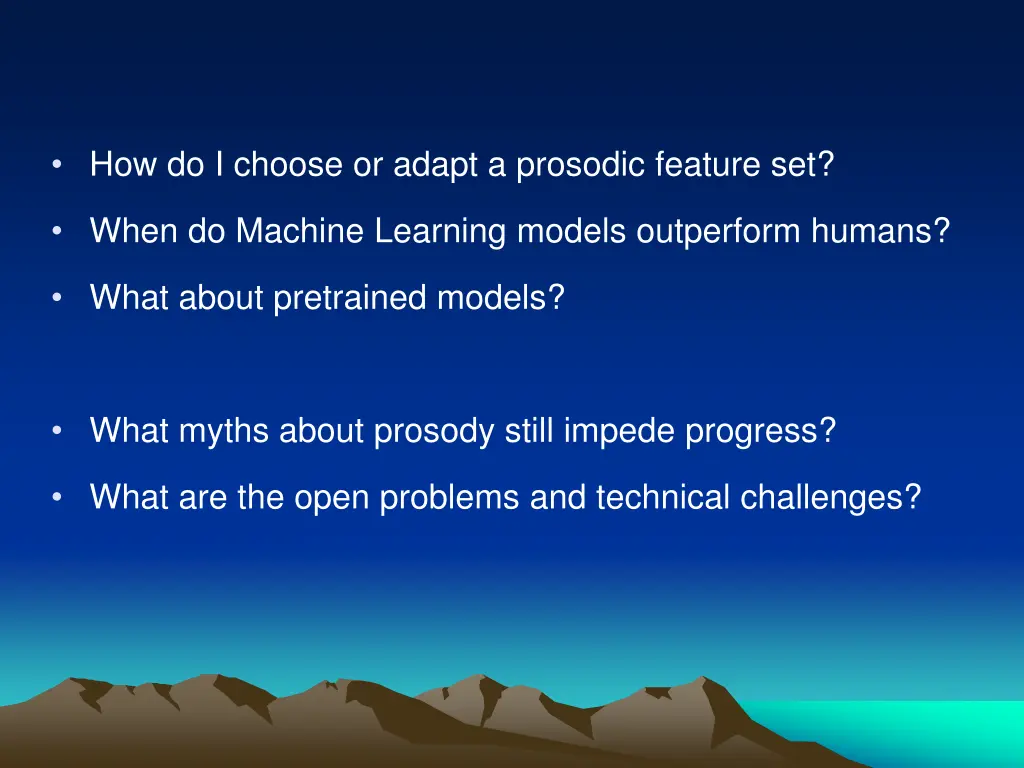 how do i choose or adapt a prosodic feature set