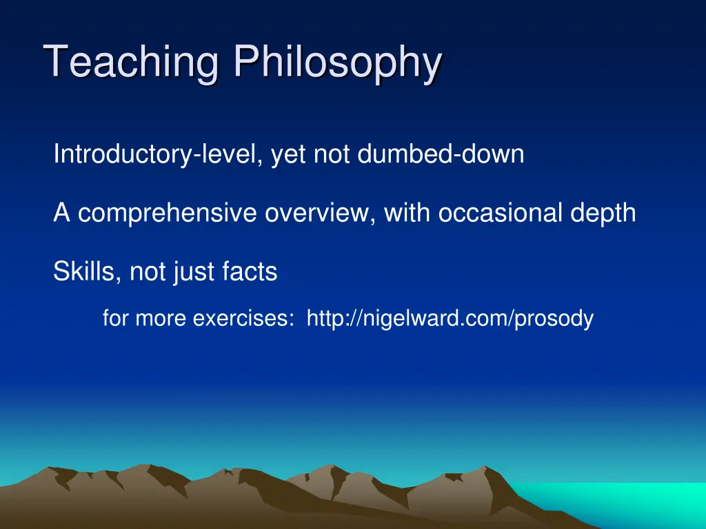 teaching philosophy