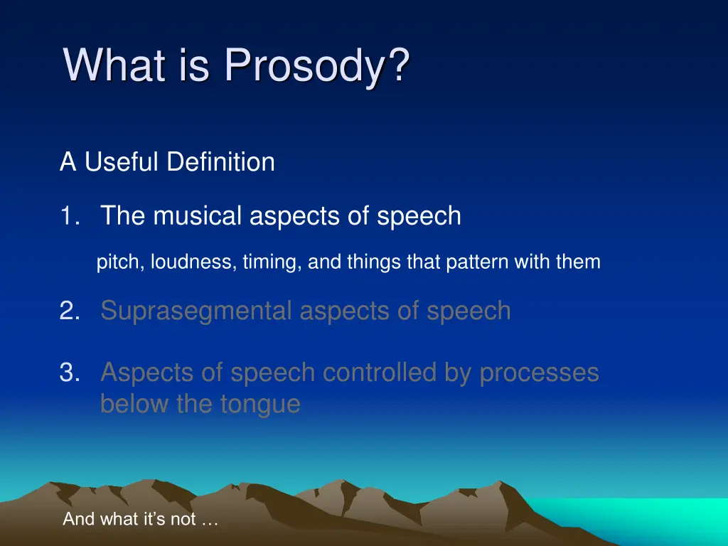 what is prosody