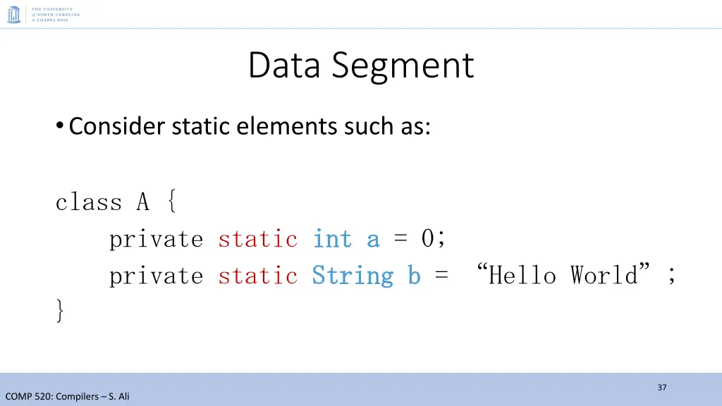 data segment