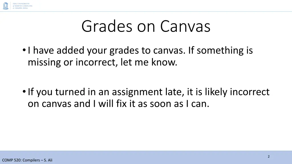 grades on canvas