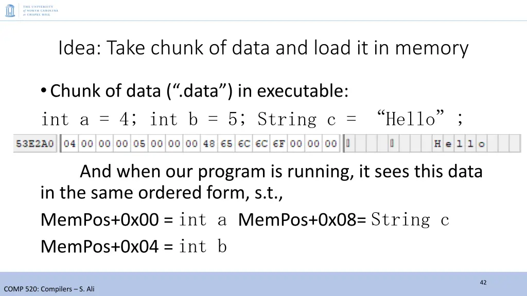 idea take chunk of data and load it in memory