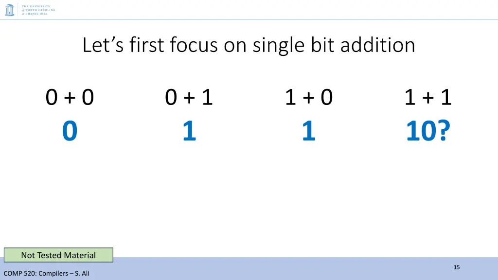 let s first focus on single bit addition 2