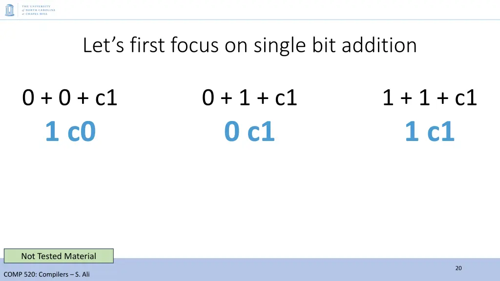let s first focus on single bit addition 5
