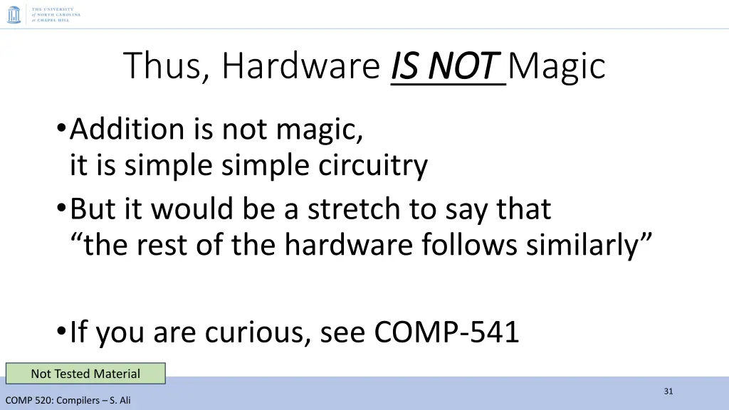 thus hardware is not