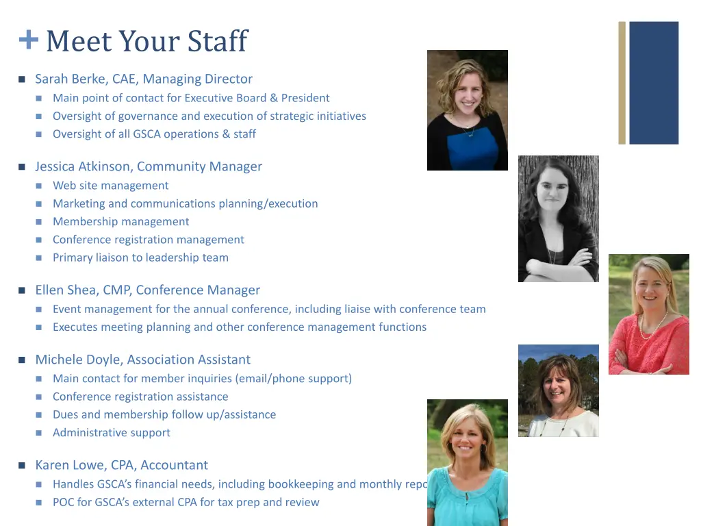 meet your staff